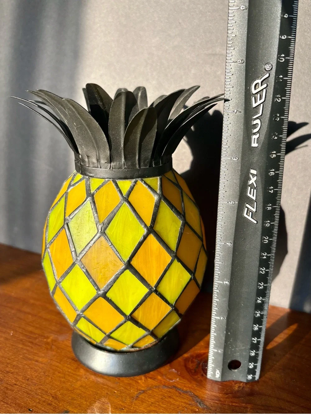 Vintage Retired PartyLite Tiffany Style Stained Glass Candle Lantern